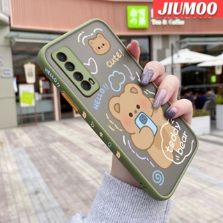 เคสโทรศัพท์มือถือแบบแข็ง ใส กันกระแทก ลายการ์ตูนหมีเท็ดดี้ สําหรับ Huawei Y7A P Smart 2021