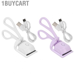 1buycart Heated Eyelash Curler  Portable USB Rechargeable with Light for Makeup