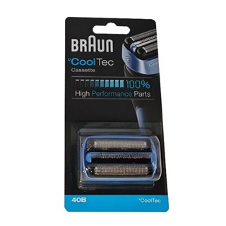 Braun 40B CoolTec ชุดฟอยล์ และหัวเปลี่ยนเครื่องโกนหนวด (สีฟ้า)