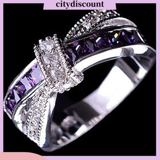 &lt;citydiscount&gt; แหวนโลหะผสม ฝังพลอยเทียม สําหรับตกแต่งปาร์ตี้