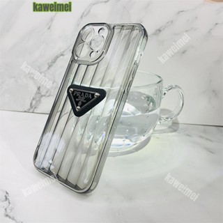 เคสโทรศัพท์มือถือแบบนิ่ม โปร่งแสง ลาย Prada 3D สําหรับ iPhone 12 Pro Max 11 Pro Xs Max XR 7 8 Plus