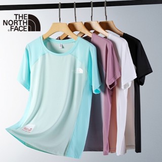 Thenorthface เสื้อยืดแขนห้าส่วน ผ้าตาข่าย ระบายอากาศ ของแท้ 100% สําหรับผู้หญิง