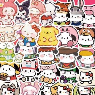 สติกเกอร์ กันน้ํา ลาย Sanrio น่ารัก ไม่ซ้ําใคร มี 57 แผ่น