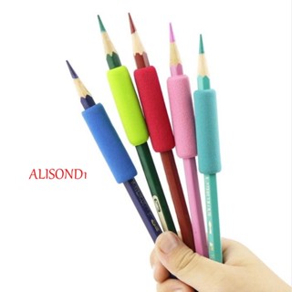 ALISOND1 ที่จับดินสอ สะดวกสบาย คละสี เขียนด้วยมือ 10 ชิ้น ช่วยเขียน สําหรับเด็ก ที่ใส่ดินสอ