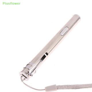 (Plusflower) ใหม่ พวงกุญแจปากกาไฟฉาย LED สเตนเลส กันน้ํา ชาร์จ USB สําหรับแพทย์