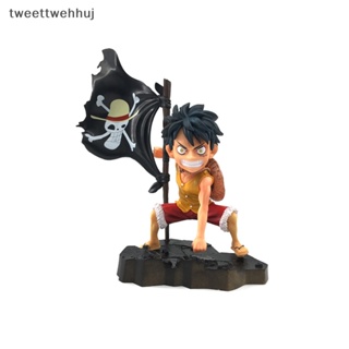 Tw ตุ๊กตาฟิกเกอร์ PVC อนิเมะ One Piece Monkey D Luffy Take Flag Fighg ของเล่นสําหรับเด็ก 1 ชิ้น