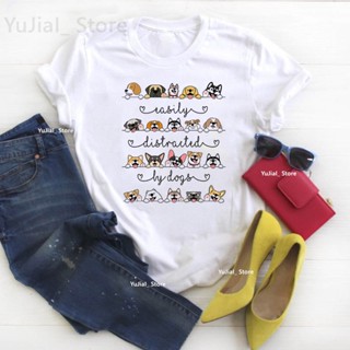 เสื้อยืด พิมพ์ลายกราฟฟิคสุนัข Schnauzer Seymour Yorkshire Terrier สไตล์ฮาราจูกุ สําหรับผู้หญิง