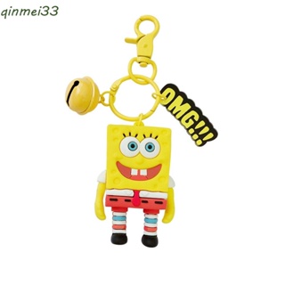 พวงกุญแจ จี้ตุ๊กตาการ์ตูน SpongeBob Pvc สําหรับตกแต่งกระเป๋า