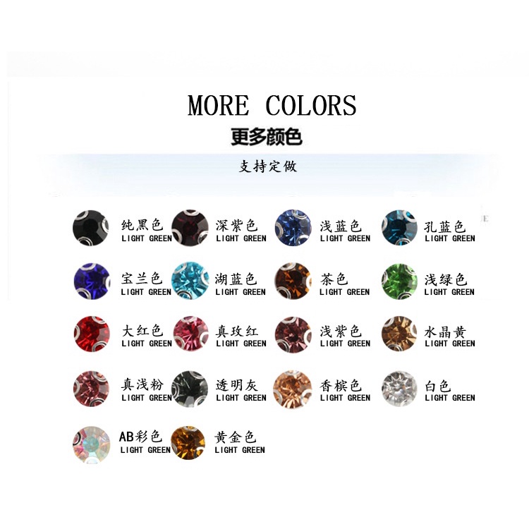 เพชรเทียม พลอยเทียม คริสตัล ทรงกลม 3D พร้อมกรงเล็บ สําหรับเย็บเสื้อผ้า ชุดเดรส ทํางาน - รูปที่ 6