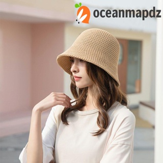 OCEANMAPDZ หมวกบักเก็ต กันแดด หรูหรา แฟชั่นฤดูร้อน สําหรับเด็กผู้หญิง