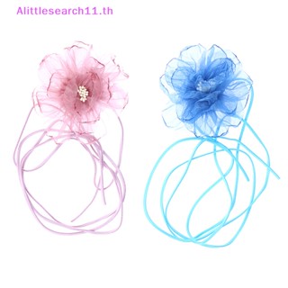 Alittlesearch11 สร้อยคอโชคเกอร์ ผ้าลูกไม้ ลายดอกไม้ ขนาดใหญ่ สําหรับผู้หญิง TH