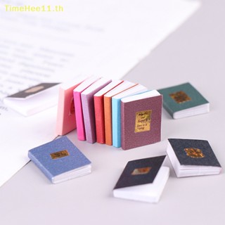 Timehee โมเดลหนังสือจิ๋ว 1:12 สําหรับตกแต่งบ้านตุ๊กตา 12 ชิ้น ต่อชุด