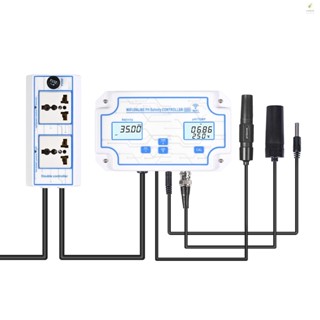 3-in-1 เครื่องตรวจจับคุณภาพน้ํา pH ความเค็ม TEMP ค่า 14.00pH 0-199.9ppt สําหรับตู้ปลา พิพิธภัณฑ์สัตว์น้ํา