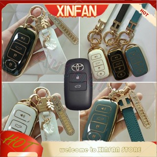 Xinfan เคสกุญแจรีโมตรถยนต์ TPU โครเมี่ยม สําหรับ Toyota Yaris Ative 2022 Toyota New Yaris Ativ Toyota Raize Avanza 2022 New Veloz 2021