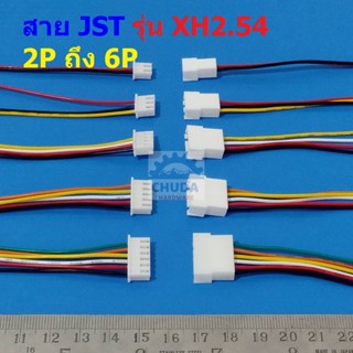 (1 ชุด) สาย JST Plug สายแบต สายปลั๊ก ตัวผู้ ตัวเมีย Male Female Connector รุ่น XH2.54 2P ถึง 6P #แบบ D 20cm