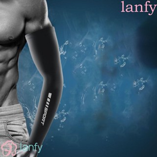 LANFY ปลอกแขน ผ้าเรยอน กันแดด ไม่ซีดจาง สําหรับขี่จักรยาน