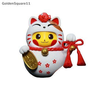 Goldensquare โมเดลฟิกเกอร์ Pvc รูปปั้นแมวนําโชค Pikachu สําหรับเก็บสะสม