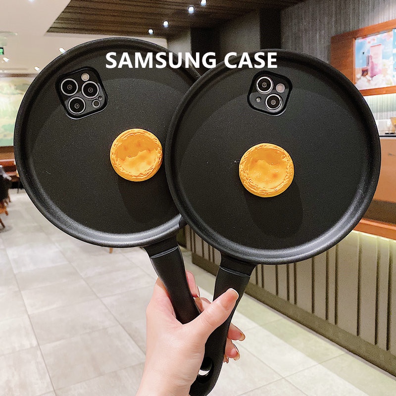 เคสโทรศัพท์มือถือ ลายกระทะทอด สร้างสรรค์ สําหรับ Samsung S23 S21 S23Plus S23Ultra S22 Plus 5G