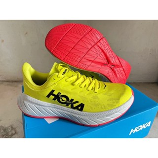 พร้อมส่ง HOKA ONE ONE Carbon X 2 รองเท้ากีฬา รองเท้าวิ่ง ดูดซับแรงกระแทก สีเหลือง สําหรับผู้ชาย และผู้หญิง LYUX