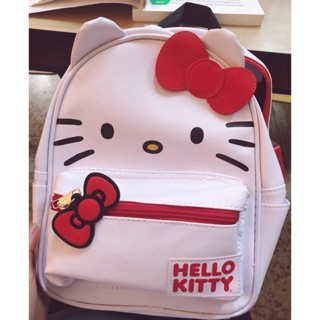 Sanrio กระเป๋าเป้สะพายหลัง กระเป๋าใส่แล็ปท็อป ลายการ์ตูน Hello Kitty กันน้ํา จุของได้เยอะ สําหรับผู้หญิง