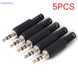 Maurcey อะแดปเตอร์แจ็คเชื่อมต่อเสียงสเตอริโอ 3.5 มม. 1/8 นิ้ว 5 ชิ้น