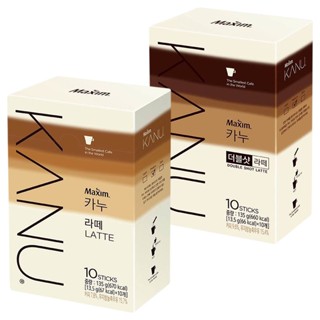 พร้อมส่ง 카누 라떼 กาแฟลาเต้ 3 in 1 Maxim Kanu Latte 3in1 135g