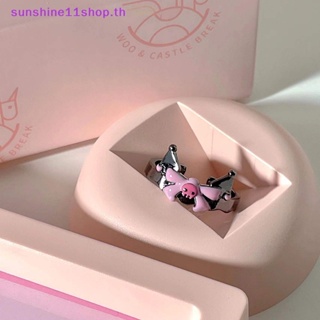 Sunshop เครื่องประดับ แหวนหมั้น แบบเปิด ลายการ์ตูนอนิเมะ Sanrio น่ารัก เหมาะกับของขวัญวันแต่งงาน สําหรับผู้หญิง และผู้ชาย