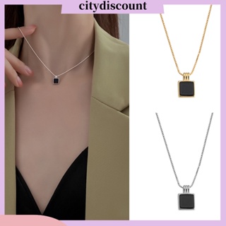 &lt;citydiscount&gt; สร้อยคอ จี้ทรงเรขาคณิต หรูหรา สีทอง สีเงิน สีดํา เครื่องประดับแฟชั่น สําหรับผู้หญิง