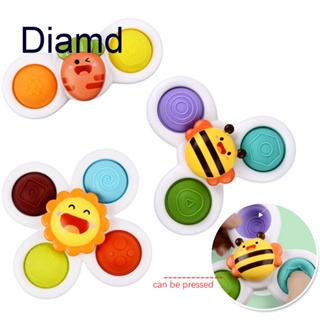 Diamd ของเล่นคลายเครียด สปินเนอร์ แบบปุ่มดูดสุญญากาศ ซิลิโคน 3 ชิ้น ต่อชุด