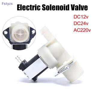 Fstyzx DC12V 24V AC220V วาล์วท่อระบายน้ําไฟฟ้า พลาสติก FY