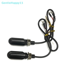 Gentlehappy ไฟเลี้ยว Led 3 ดวง 12V ทรงวงรี สีเหลืองอําพัน อุปกรณ์เสริม สําหรับรถจักรยานยนต์ 2 ชิ้น