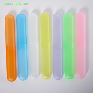 Newsandlichao กล่องเก็บแปรงสีฟัน แบบใส แบบพกพา สําหรับห้องน้ํา