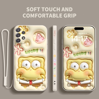 Ybd เคสโทรศัพท์มือถือ ซิลิโคน ลายการ์ตูนน่ารัก มีลายด้านข้าง และสายคล้อง สําหรับ Samsung Galaxy A23 A52S 5G A32 A52 A72 4G 5G A33 A53 A73 4G 5G