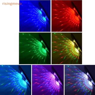 [risingmeup] โคมไฟ LED RGB ไร้สาย ควบคุมด้วยเสียง สําหรับติดหลังคารถยนต์