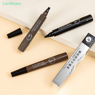 &lt;Cardflower&gt; ดินสอเขียนคิ้ว เนื้อลิขวิด กันน้ํา 4 จุด มี 5 สี ลดราคา