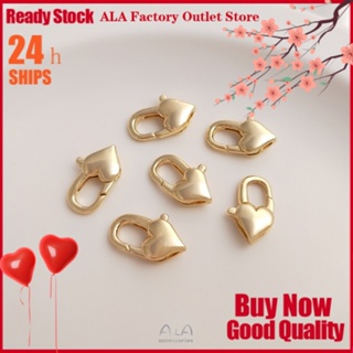 💖เครื่องประดับ diy อุปกรณ์เสริม💖สร้อยคอโซ่ ชุบทอง 14k จี้รูปหัวใจ เครื่องประดับแฮนด์เมด DIY[หัวเข็มขัดเชื่อมต่อ/สร้อยข้อมือ/สร้อยคอ/กําไลข้อมือ]