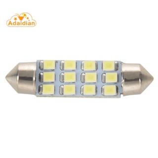 42 มม. 12 SMD 3528 LED สีขาว ภายในรถ c5w โดม หลอดไฟ หลอดไฟ โคมไฟ DC 12V