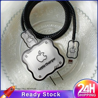 ❥❥ สำหรับ Iphone 18/20w Charger เคสป้องกัน Data Line Winder Spiral แขนป้องกันการ์ตูนห่อเชือก Anti Breaking