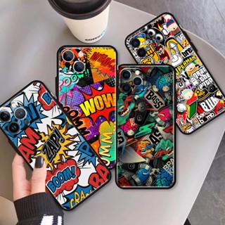 เคสซิลิโคน TPU ลายกราฟฟิตี้ กันตก สําหรับ Apple iPhone X XS XR XS 11 12 MINI PRO MAX