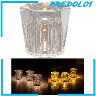 [Predolo1] โคมไฟตั้งโต๊ะ LED คริสตัล แบบชาร์จไฟได้ สําหรับตกแต่งบ้าน โรงแรม และงานแต่งงาน