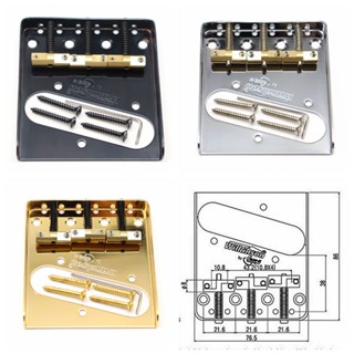 Pw-wilkinson สะพานสายกีตาร์ WTB พร้อมที่เขี่ยบุหรี่ทองเหลือง 3 อาน สําหรับกีตาร์ไฟฟ้า Telecaster Tele TL