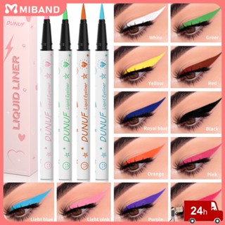 พร้อมส่ง Dunuf Long Lasting Liquid Eyeliner Pencil Super Slim Waterproof Eye Makeup 12 Color Sharp, So Simple Waterproof Pencil Liner Eyes Makeup Student Party