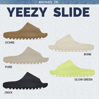 Adidas originals sandals Yeezy slide แท้ 100% Bone Pure Onyx Ochre Glow green รองเท้าแตะ