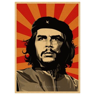 ใหม่ สติกเกอร์โปสเตอร์กระดาษคราฟท์ ลายภาพยนตร์ Che Guevara สไตล์วินเทจย้อนยุค สําหรับตกแต่งผนังบ้าน 0628