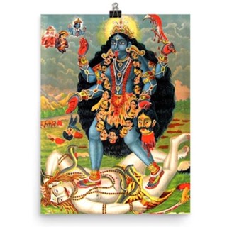 โปสเตอร์ Kali Standing Over Shiva พิมพ์ลาย