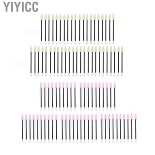 Yiyicc Applicators  50pcs Beauty Tools Lip Brush Double Ended Angle Adjustable for Eyelash Extensions