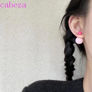 CABEZA ต่างหูอะคริลิค ทรงกลม ประดับลูกปัด สีแคนดี้ แฟชั่นชนกลุ่มน้อย สําหรับผู้หญิง