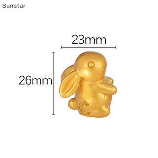 Sunstar โมเดลกระต่าย สีทอง ขนาดเล็ก สําหรับตกแต่งบ้านตุ๊กตา 2 ชิ้น