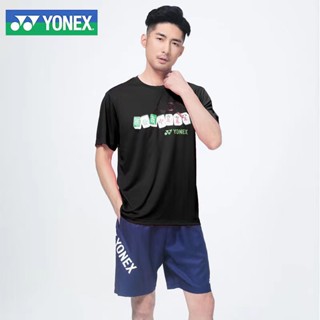 JIKUANG Yonex เสื้อยืดแขนสั้น แบบแห้งเร็ว ชุดกีฬาแบดมินตัน สําหรับผู้ชาย และผู้หญิง