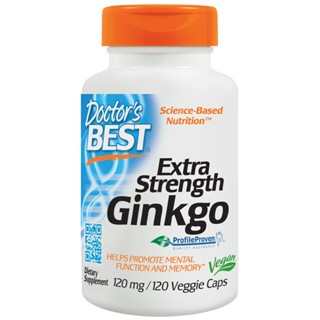 Doctors Best Extra Strength Ginkgo 120 มก. หมวกผักแปะก๊วย